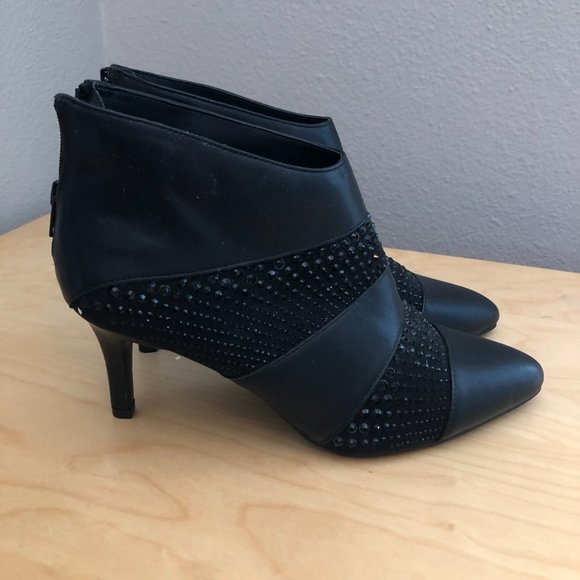Impo Black Ankle Boots with Studded Detail - Picture 4 of 10